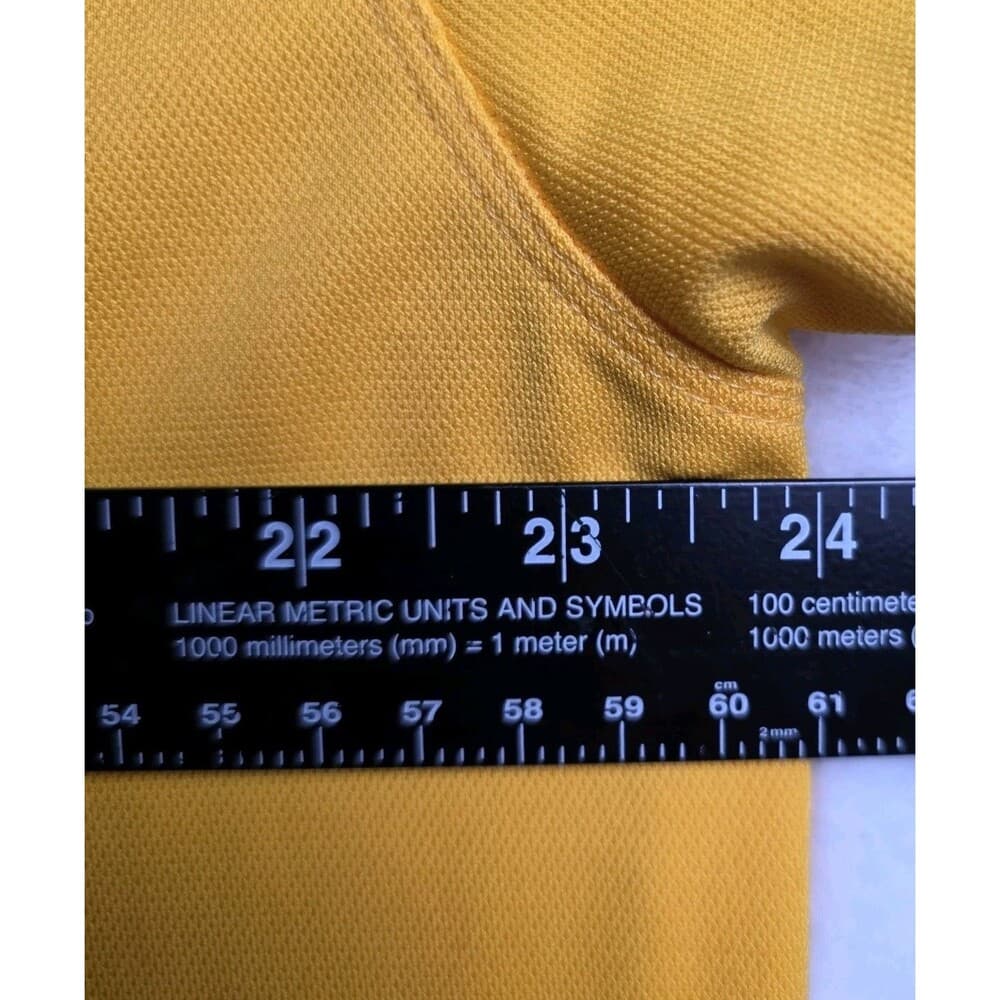Nike Golf Dri-fit Men's XL Yellow Short Sleeve Polo Shirt - Thumbnail 4