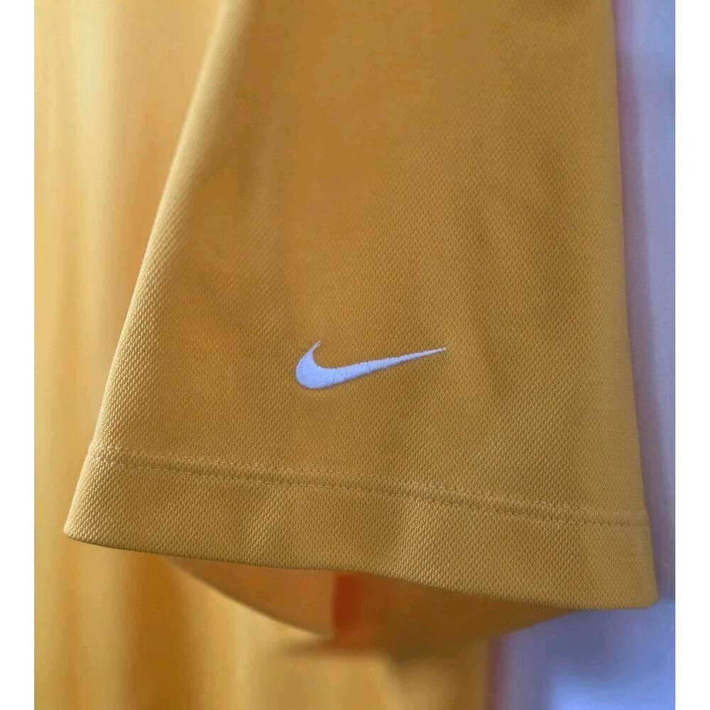 Nike Golf Dri-fit Men's XL Yellow Short Sleeve Polo Shirt - Thumbnail 3
