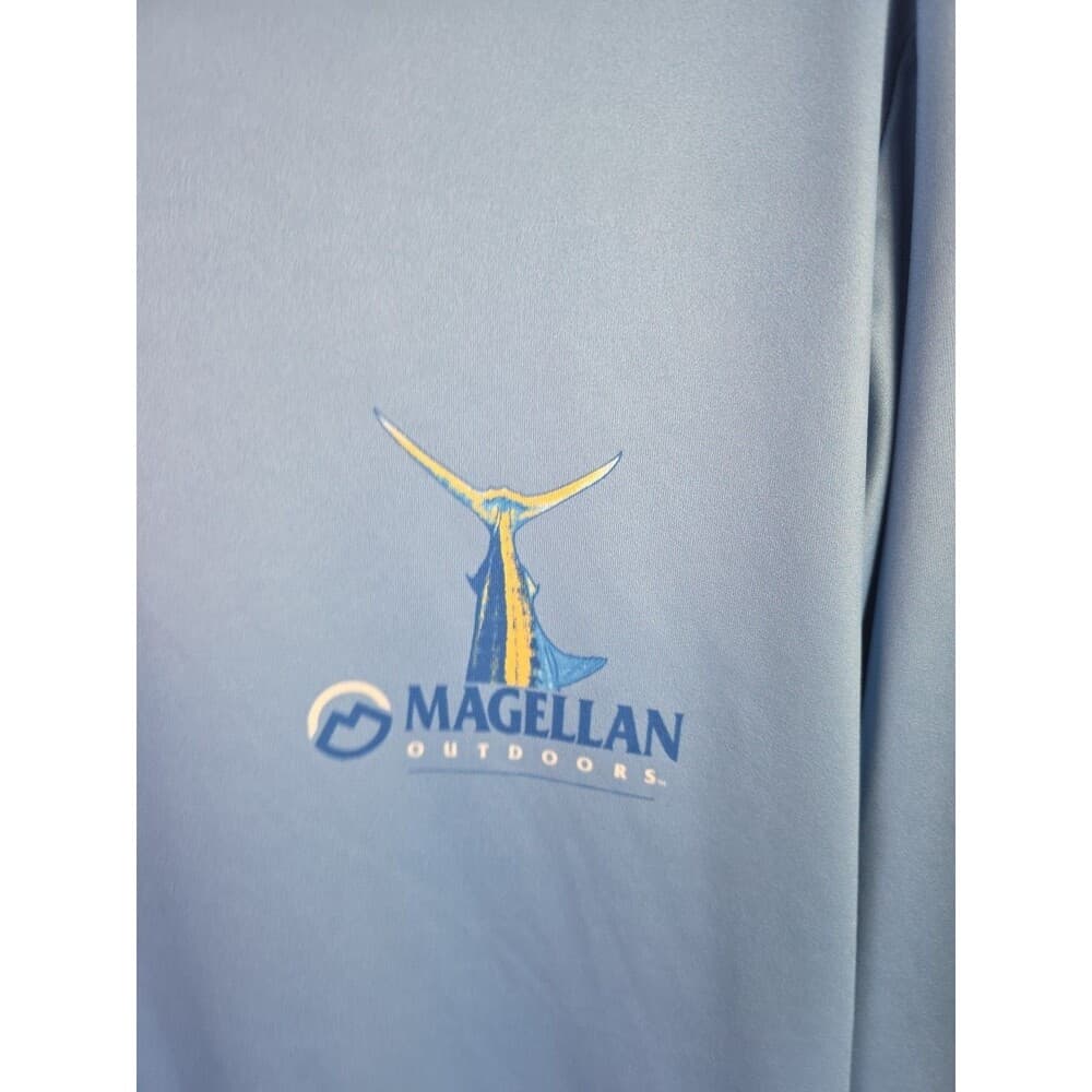 Magellan Men's Large Blue Outdoors Soft Wick Long Sleeve Graphic T-Shirt - Thumbnail 2