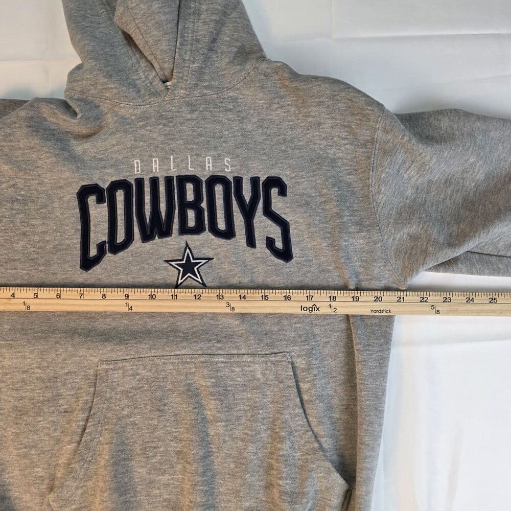 Dallas Cowboys Youth‎ (20) Heather Gray Hoodie - Thumbnail 3