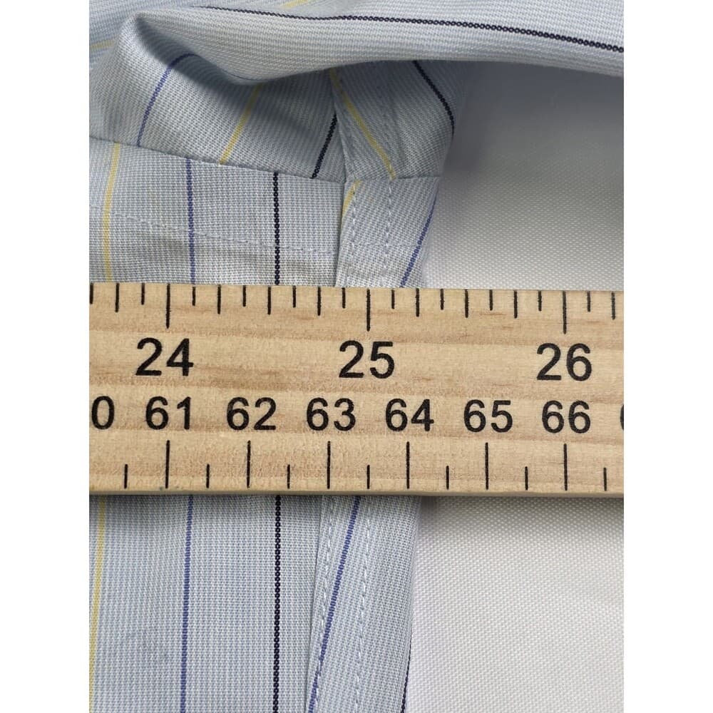 Brooks Brothers 346 Men's 16 1/2-4/5‎ Cotton Blue Long Sleeve Shirt - Thumbnail 6