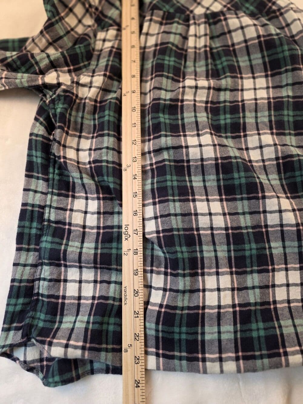 Untuckit Womens Size 8 Norante Green Plaid Long Sleeve Button Up Shirt - Thumbnail 6