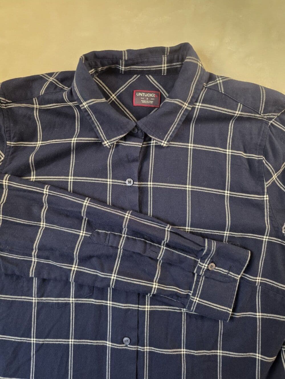 UNTUCKit Women's Size 8 Michelot Medium Blue Plaid Button Up Shirt - Thumbnail 7