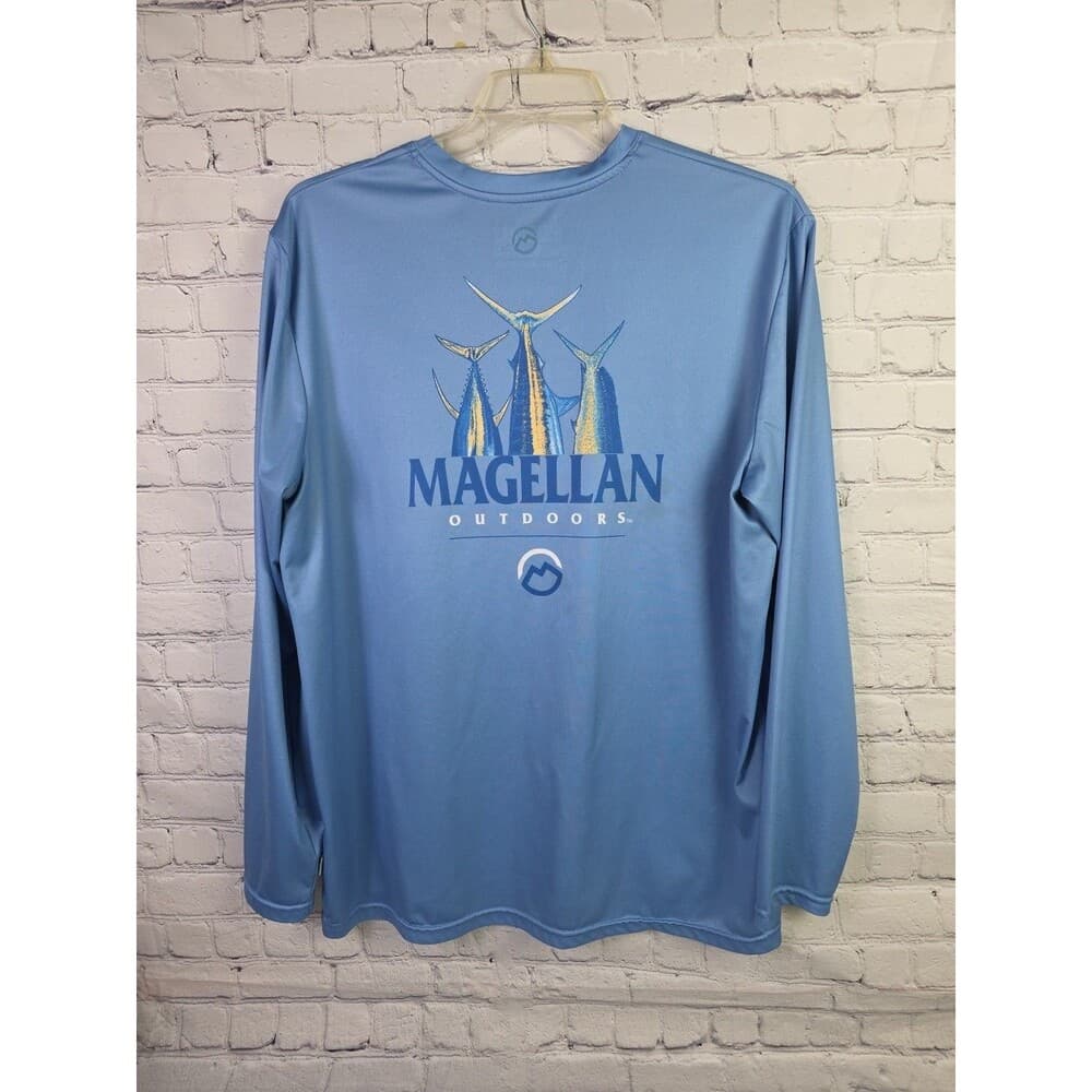 Magellan Men's Large Blue Outdoors Soft Wick Long Sleeve Graphic T-Shirt - Thumbnail 4