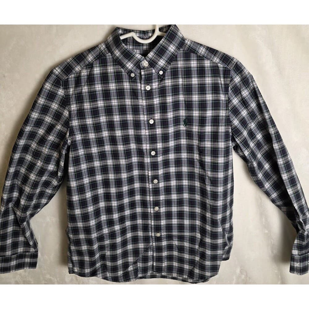 Ralph Lauren Boys Large‎ 14 / 16 Plaid Button Down Shirt - Thumbnail 8