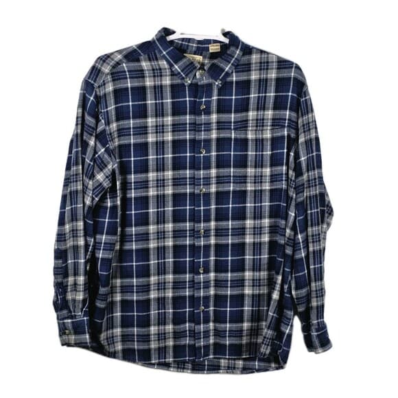 Red Head‎ Men's XXL Blue Plaid Long Sleeve Button Up Shirt - Thumbnail 7