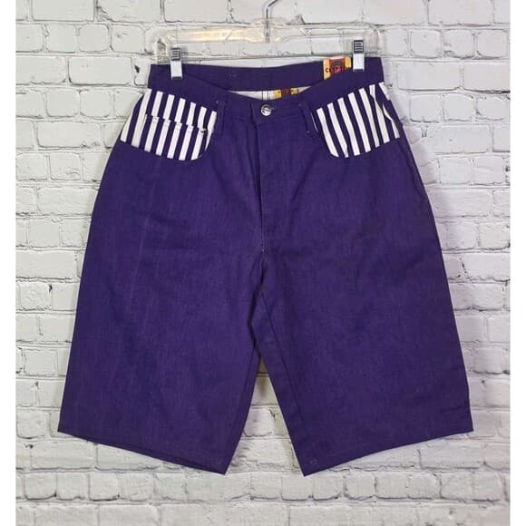 Vintage C’est Toi Unisex Small Multicolored Striped Steet Smarts Shorts - Thumbnail 13
