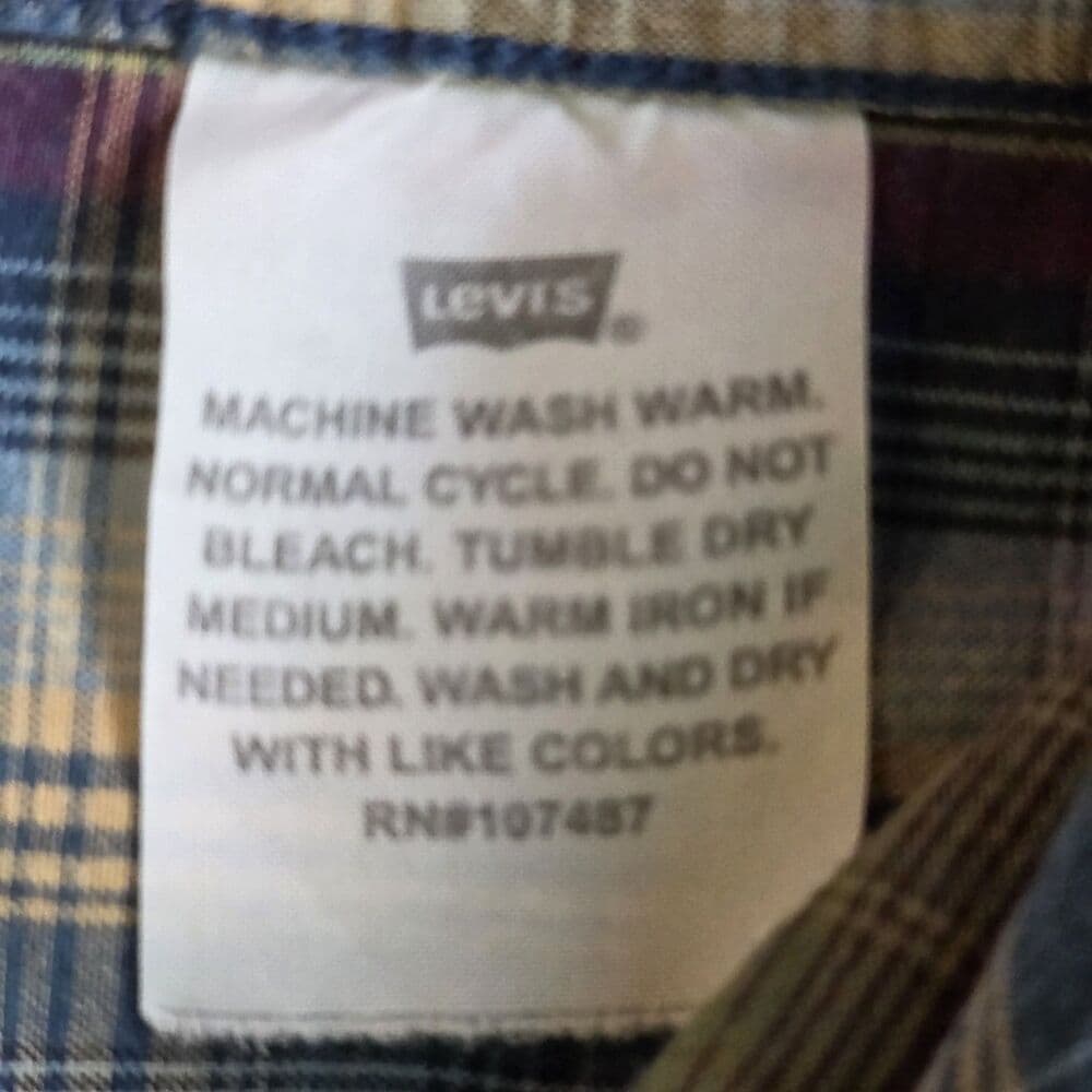 Levi's Red Tab‎ Men's Small Blue & Green Plaid Button Down Long Sleeve Shirt - Thumbnail 4