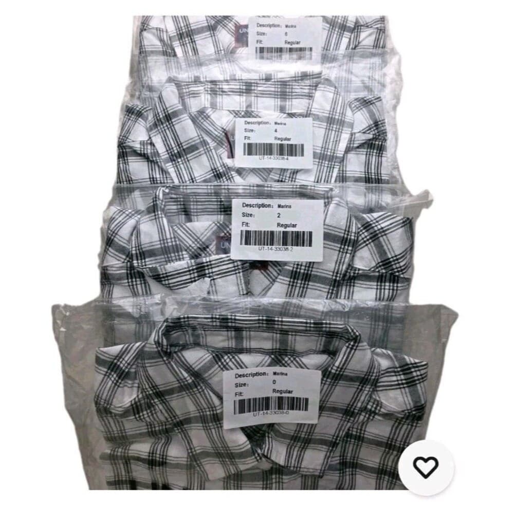 NWOT Untuckit Women’s Marina Plaid Long Sleeve Button Down In Sizes 0, 2, 4 & 6 - Thumbnail 5