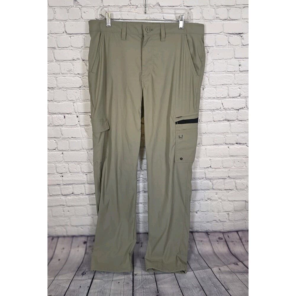 HUK Icon Pro Performance Men's 36x36 Khaki Fishing 50+ Water Repellent Pants - Thumbnail 13