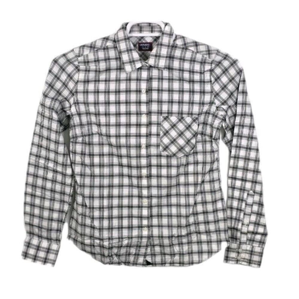 NWOT Untuckit Women’s Marina Plaid Long Sleeve Button Down In Sizes 0, 2, 4 & 6 - Thumbnail 6