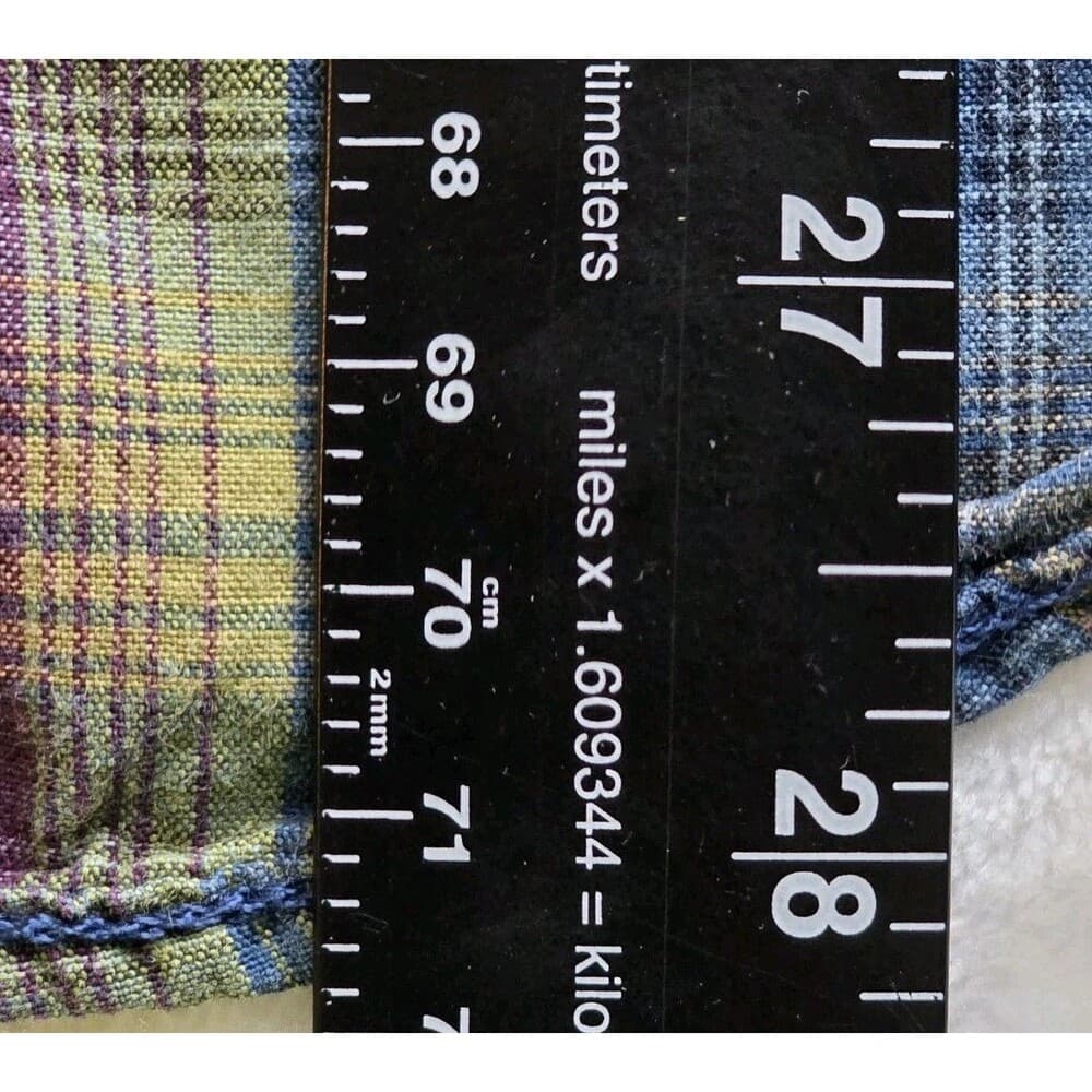 Levi's Red Tab‎ Men's Small Blue & Green Plaid Button Down Long Sleeve Shirt - Thumbnail 8
