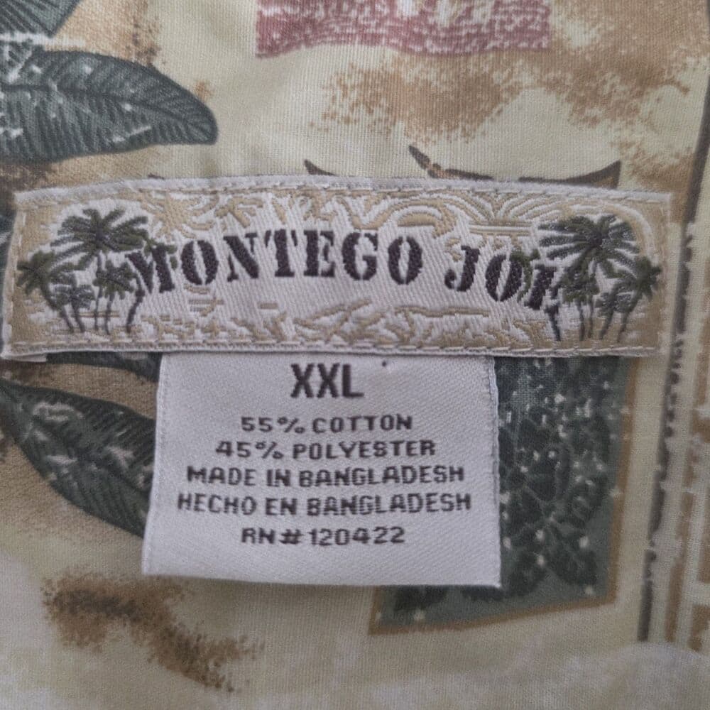 Montego Joe Men's XXL Hawaiian Short Sleeve Button Up Shirt - Thumbnail 10