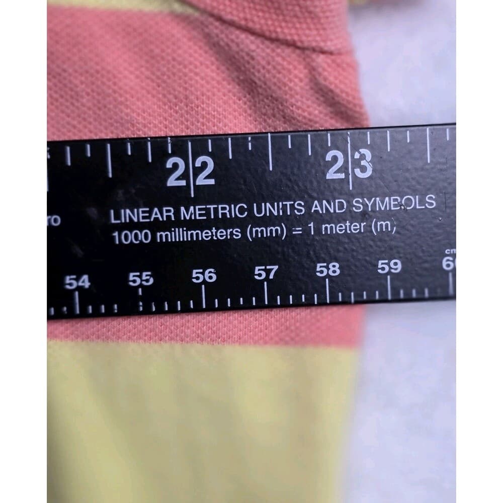 Izod Women’s 1x Striped Yellow / Pink Multicolor Short Sleeve Golf Shirt - Thumbnail 4