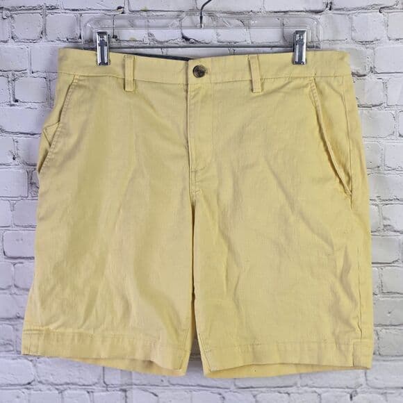 Chaps Yellow Shorts Men's Size 34 Flat Front Summer Beach Fun Golf - Thumbnail 12