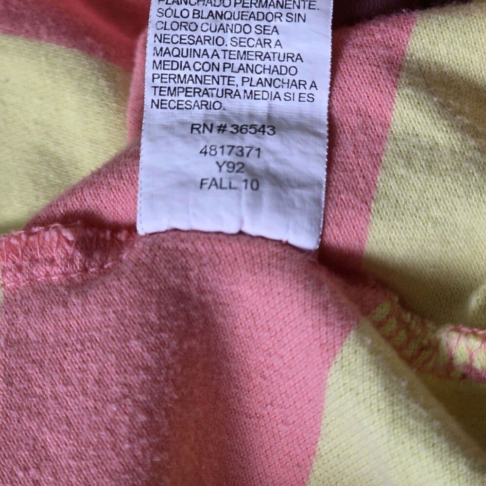 Izod Women’s 1x Striped Yellow / Pink Multicolor Short Sleeve Golf Shirt - Thumbnail 5