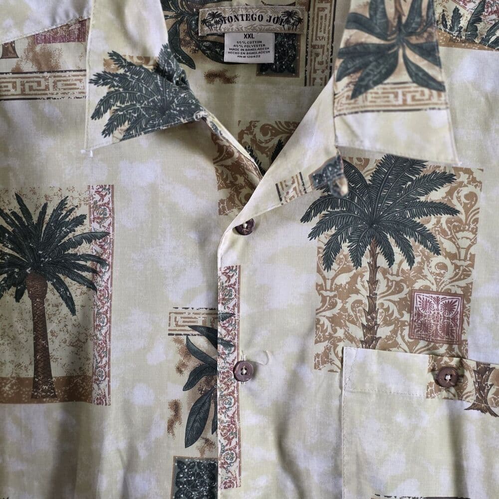Montego Joe Men's XXL Hawaiian Short Sleeve Button Up Shirt - Thumbnail 2
