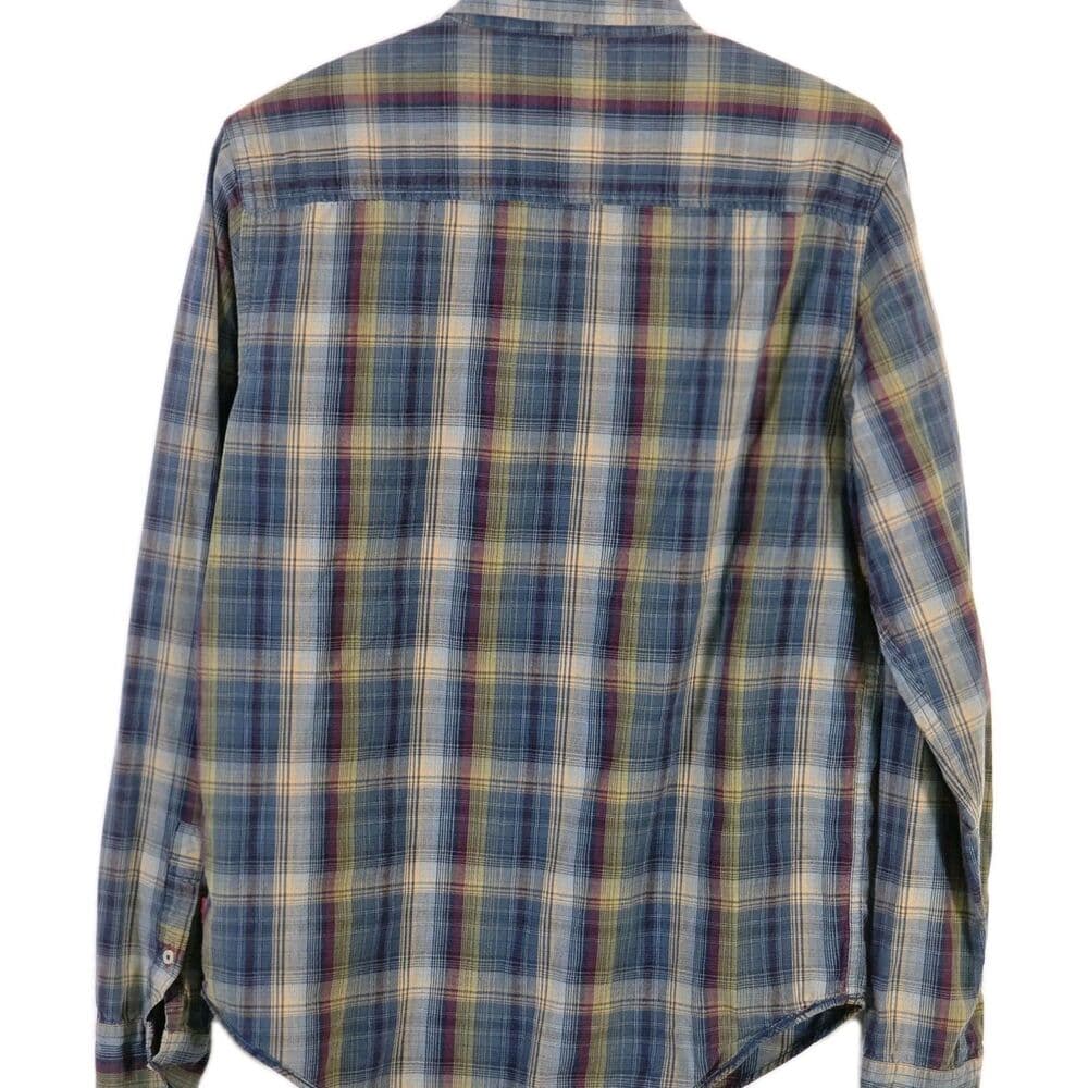 Levi's Red Tab‎ Men's Small Blue & Green Plaid Button Down Long Sleeve Shirt - Thumbnail 7