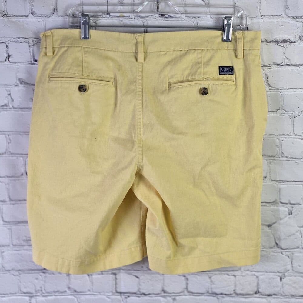 Chaps Yellow Shorts Men's Size 34 Flat Front Summer Beach Fun Golf - Thumbnail 10