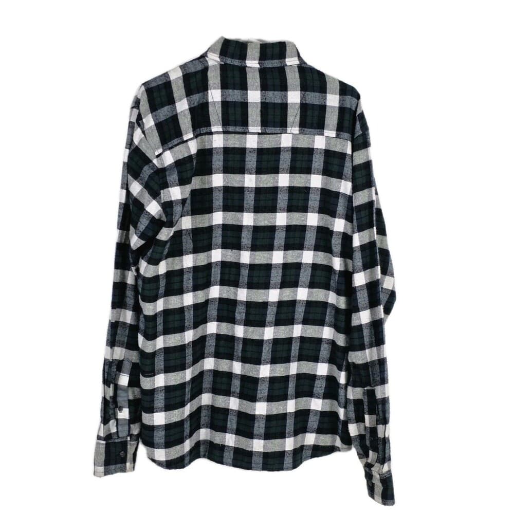 Jackson Hole‎ Men's XL Green And Blue Plaid Flannel Long Sleeve Button Up Shirt - Thumbnail 3