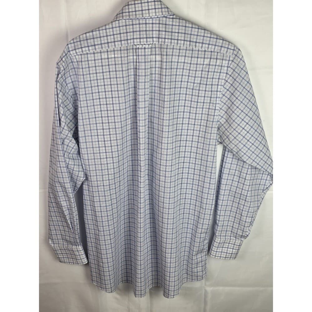 Izod Men's Medium 15-15.5 /32-33 White Striped Button-Down Long‎ Sleeve Shirt - Thumbnail 5