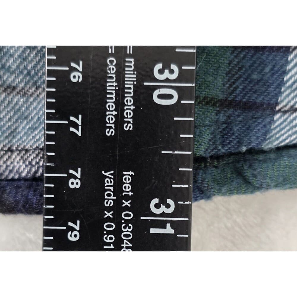 Jackson Hole‎ Men's XL Green And Blue Plaid Flannel Long Sleeve Button Up Shirt - Thumbnail 4