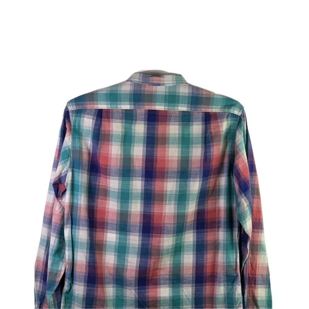 Cremieux Classics Men's Large Plaid Slim Fit Button Down Short Sleeve Shirt - Thumbnail 7