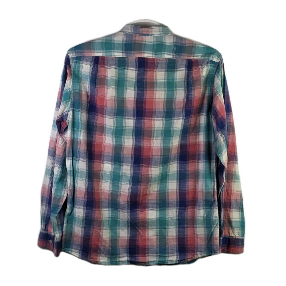 Cremieux Classics Men's Large Plaid Slim Fit Button Down Short Sleeve Shirt - Thumbnail 6