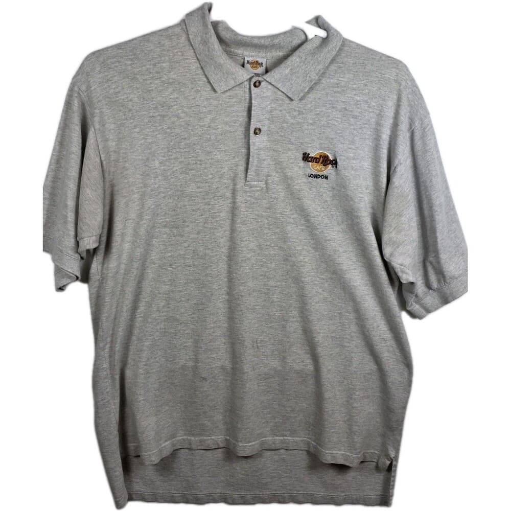 VTG Hard Rock Cafe London Men's‎ XL Gray Polo Short Sleeve Shirt - Thumbnail 8