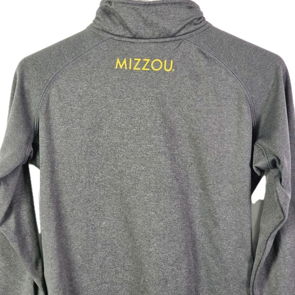 Knights‎ Apparel Mizzou Missouri Tigers Women's Small Gray 1/4 Zip Pullover - Thumbnail 5