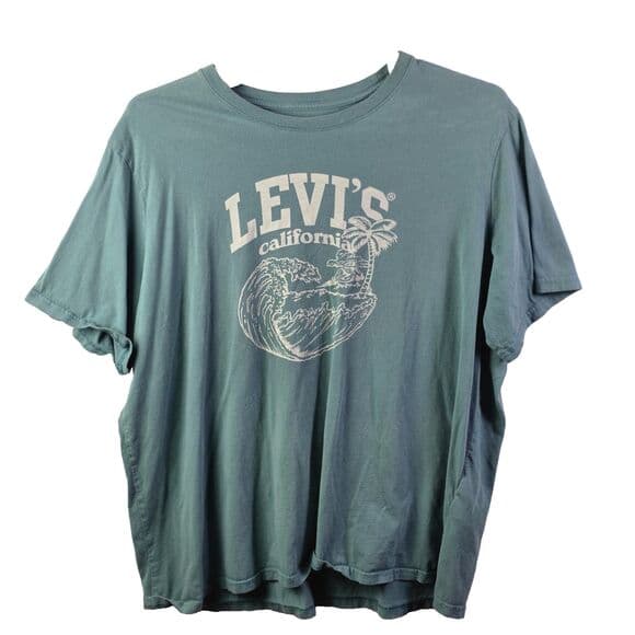 Levi Strauss & Co‎ Men's XXL Teal Short Sleeve T-Shirt - Thumbnail 7