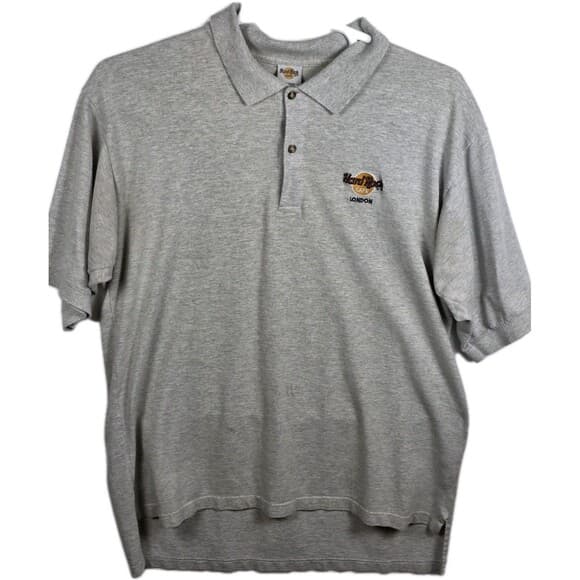VTG Hard Rock Cafe London Men's‎ XL Gray Polo Short Sleeve Shirt - Thumbnail 9
