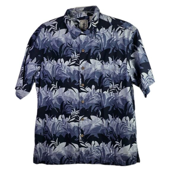 Roundtree & Yorke Men's Large Hawaiian Tropical Short Sleeve Shirt - Thumbnail 12