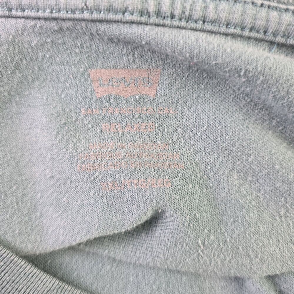 Levi Strauss & Co‎ Men's XXL Teal Short Sleeve T-Shirt - Thumbnail 2
