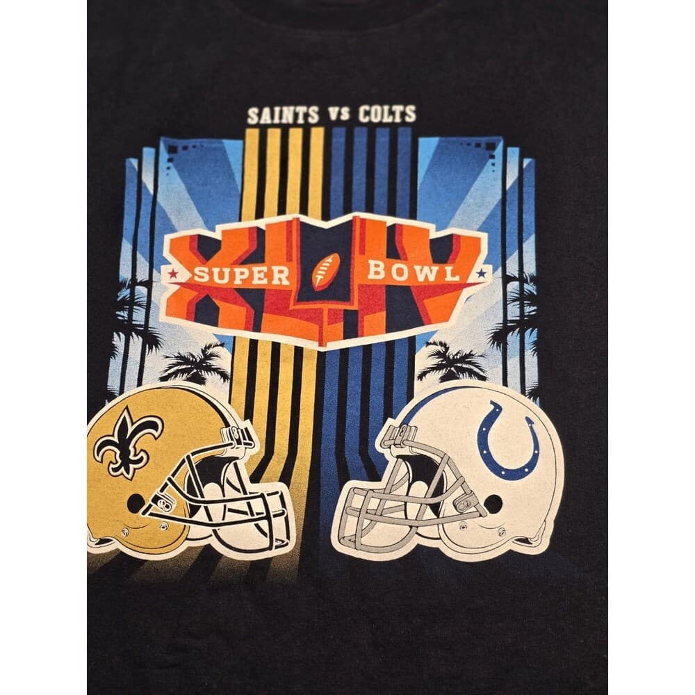 Reebok Super Bowl XLIV‎ Saints Vs Colts Men's Size Medium Short Sleeve Shirt - Thumbnail 2