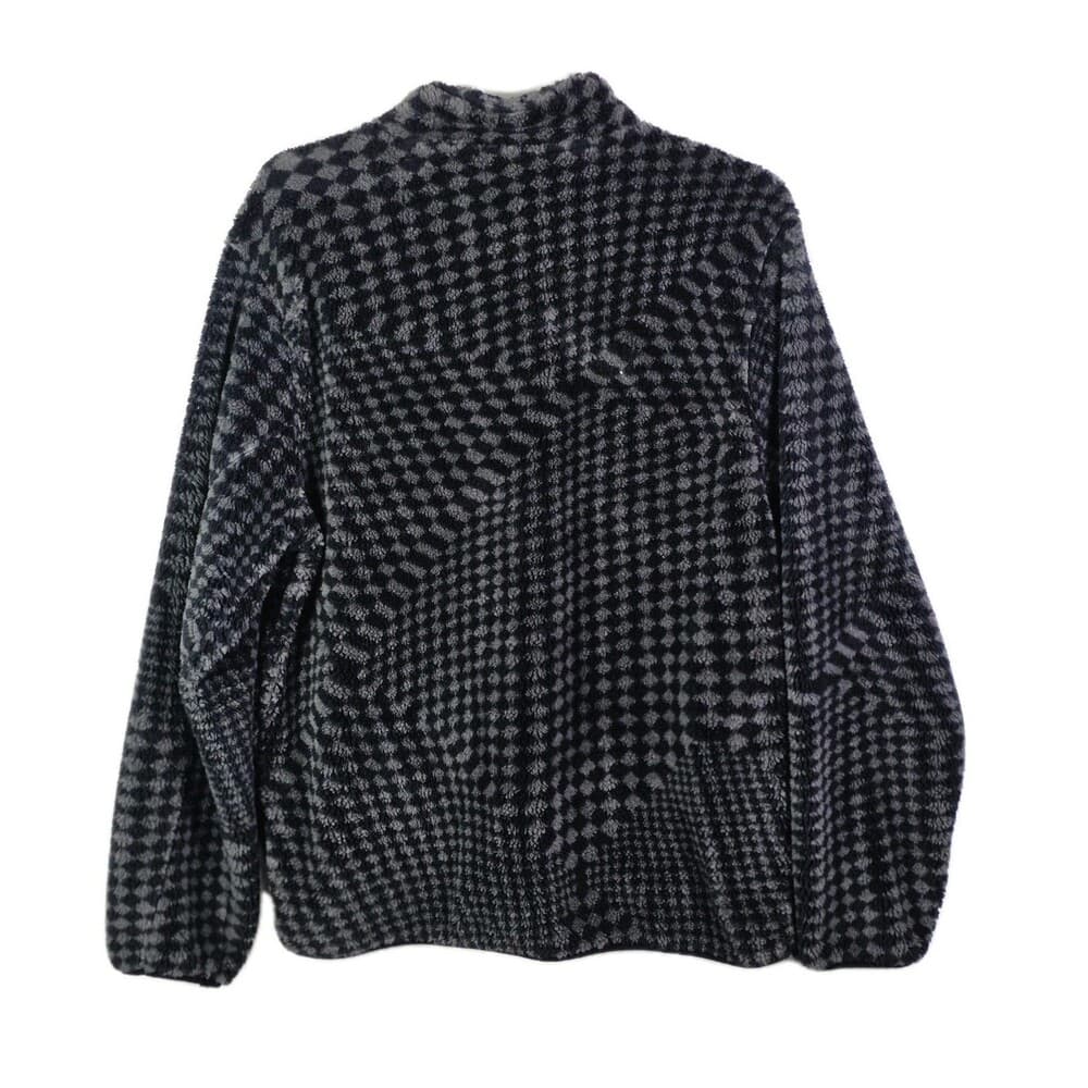 Airwalk Men's 3XL Black & Gray Checkerboard 1/4 Zip Fleece Pullover - Thumbnail 2