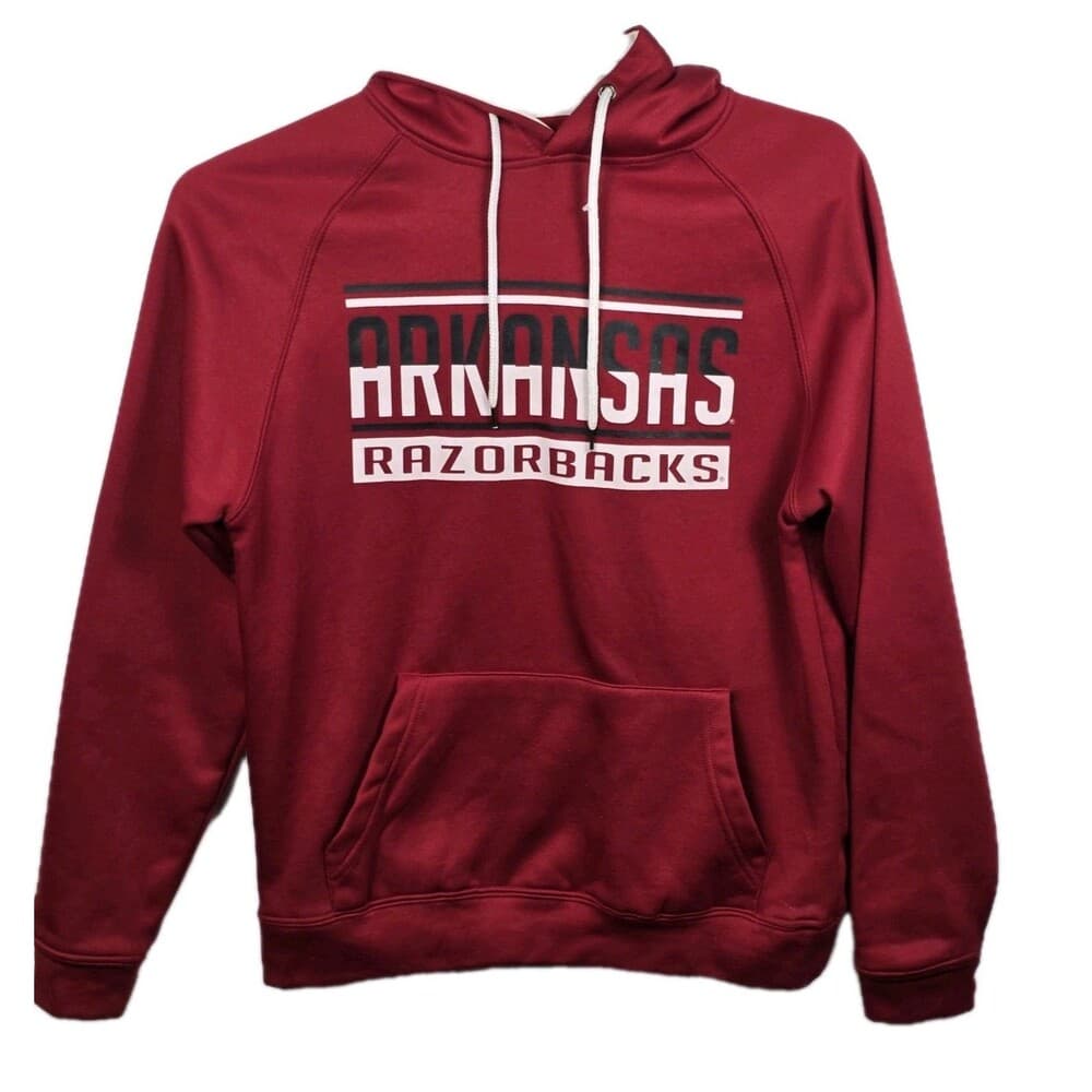 Men's‎ Colosseum Size Small Red Arkansas Razorbacks Pullover Hoodie - Thumbnail 8