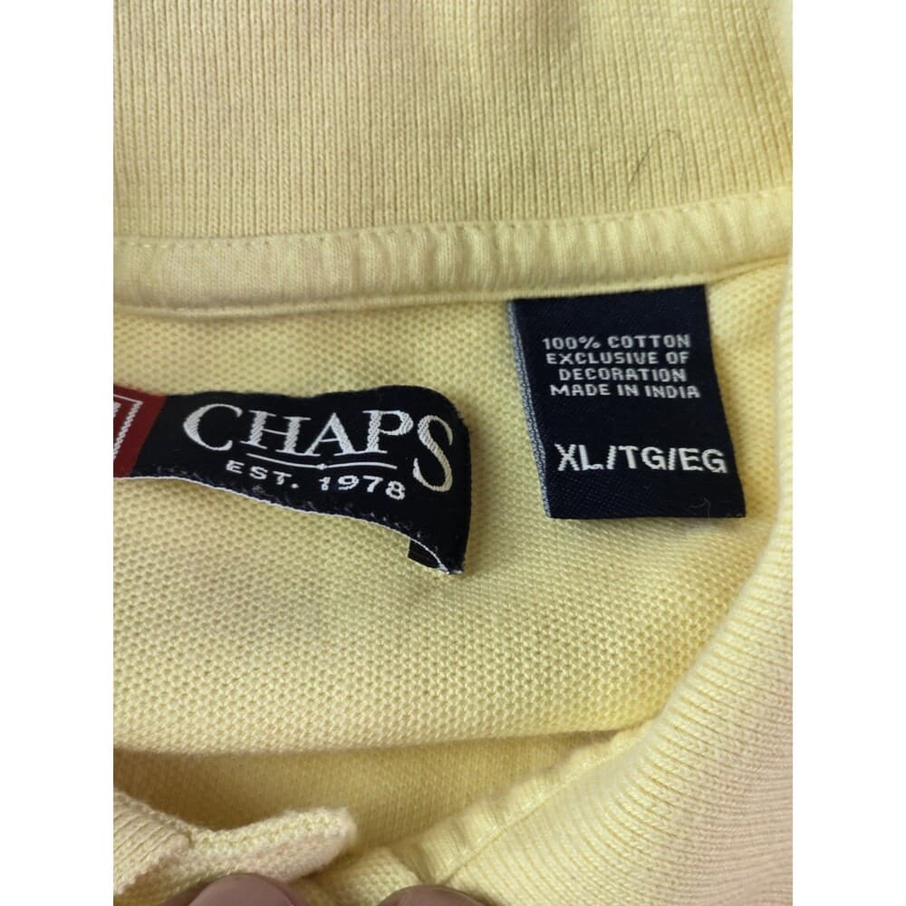 Chaps Ralph Lauren Men's Yellow Size‎ XL Short Sleeve Shirt - Thumbnail 3