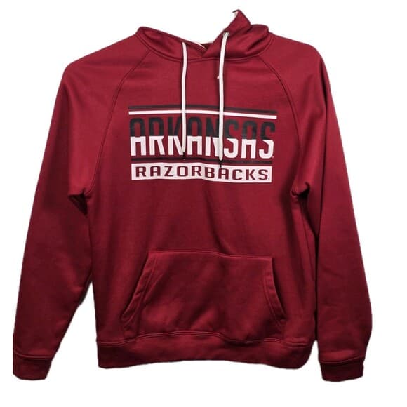 Men's‎ Colosseum Size Small Red Arkansas Razorbacks Pullover Hoodie - Thumbnail 9