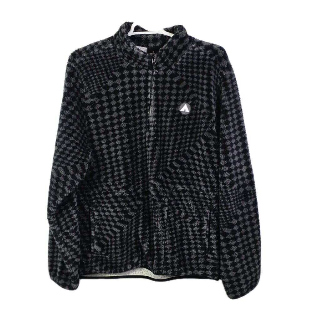 Airwalk Men's 3XL Black & Gray Checkerboard 1/4 Zip Fleece Pullover - Thumbnail 6