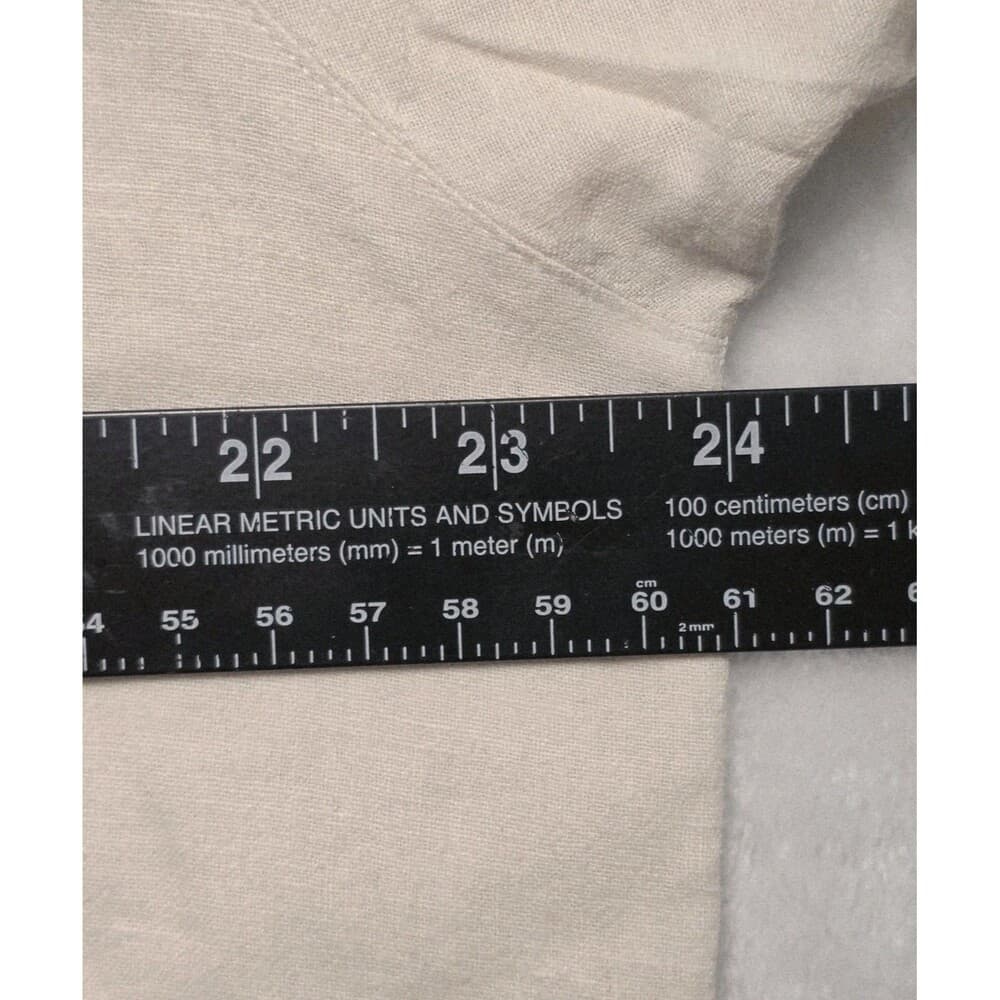 IZod Classic Men's Medium White Linen Blend Short Sleeve Polo Shirt - Thumbnail 4