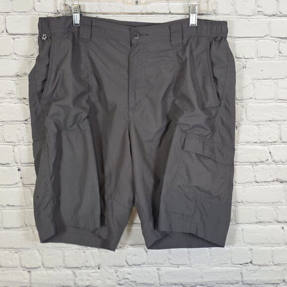 Columbia Men's 36 " Gray Nylon Flat Front Cargo Shorts - Thumbnail 15
