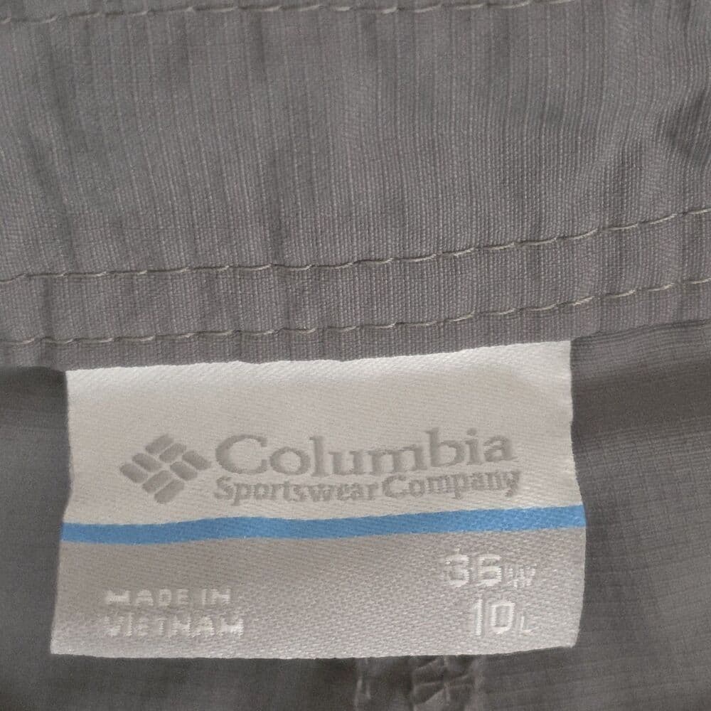 Columbia Men's 36 " Gray Nylon Flat Front Cargo Shorts - Thumbnail 7
