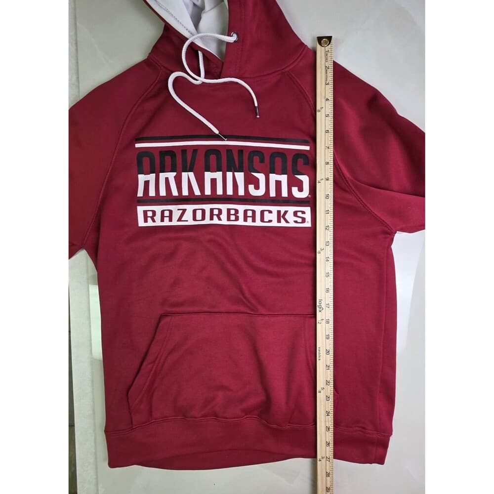 Men's‎ Colosseum Size Small Red Arkansas Razorbacks Pullover Hoodie - Thumbnail 6