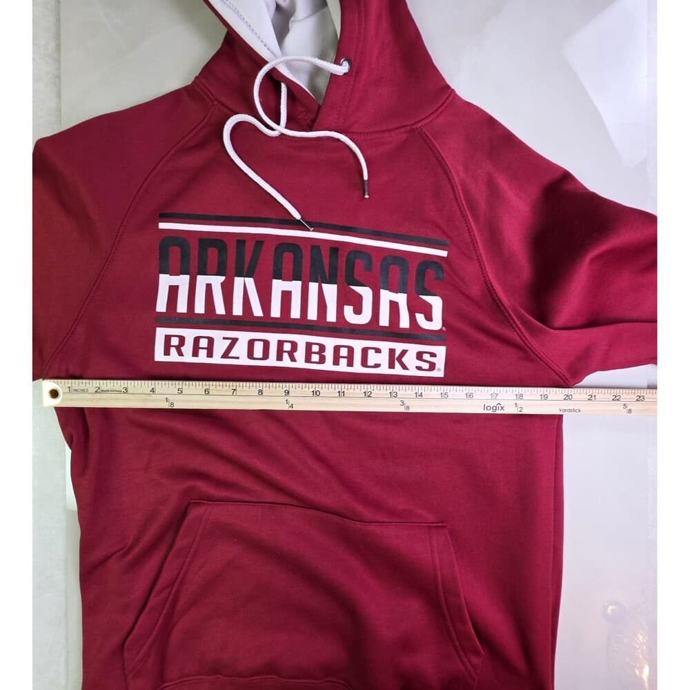 Men's‎ Colosseum Size Small Red Arkansas Razorbacks Pullover Hoodie - Thumbnail 3