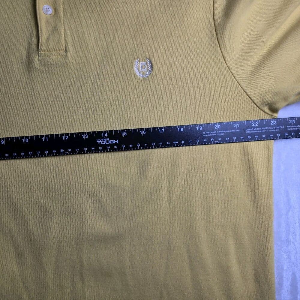 CHAPS Men’s XL Yellow Short Sleeve Polo Shirt‎ - Thumbnail 3