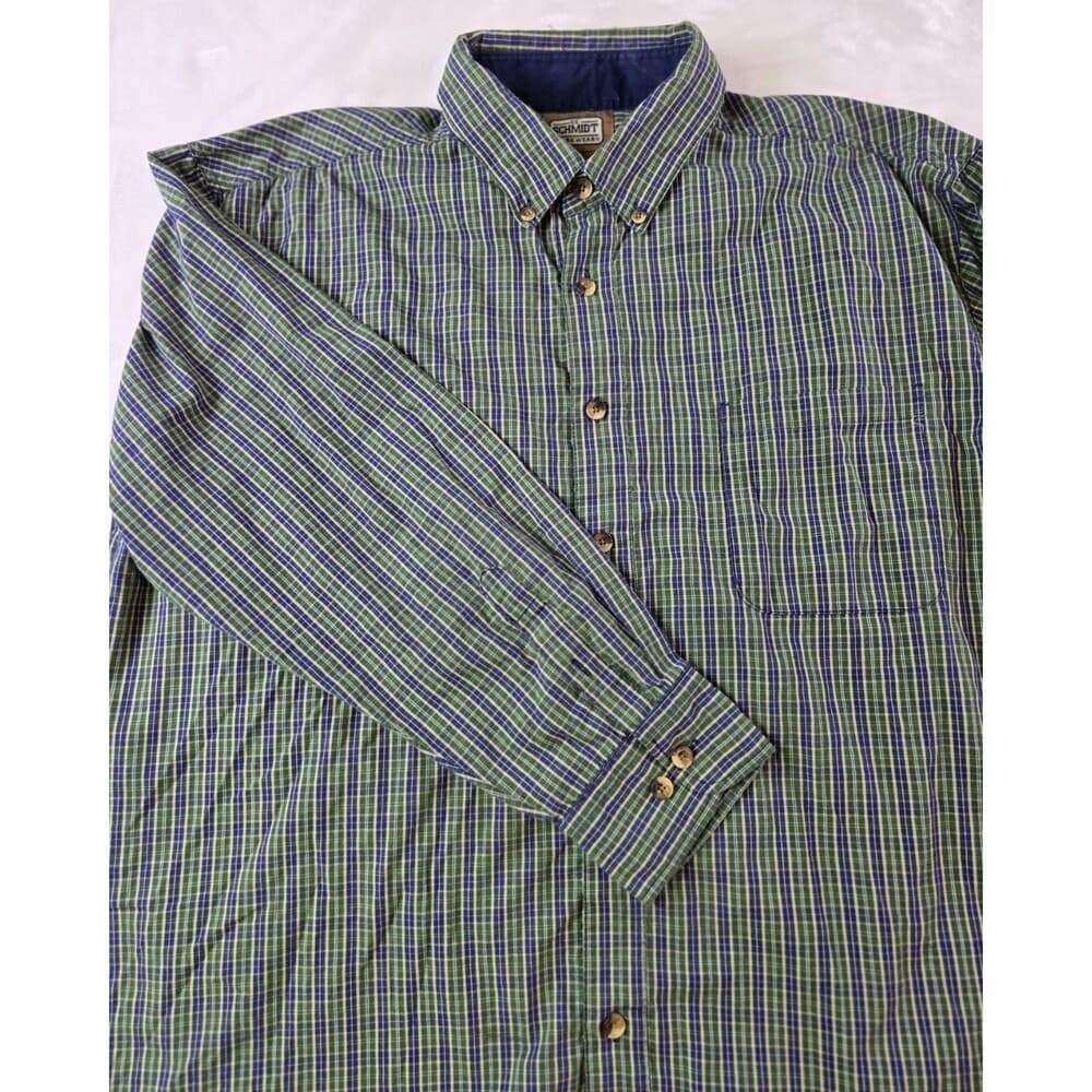 CE Schmidt Workwear Men's XXL Long Sleeve Plaid Button‎ Up Shirt - Thumbnail 10