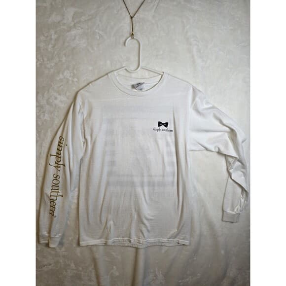 Simply Southern Shirt Mens Medium White Long Sleeve‎ Graphic Tee - Thumbnail 6