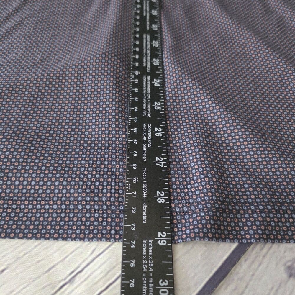 Hart Schaffner Marx Men's Large Marron Geometric Long Sleeve Button Up Shirt - Thumbnail 7