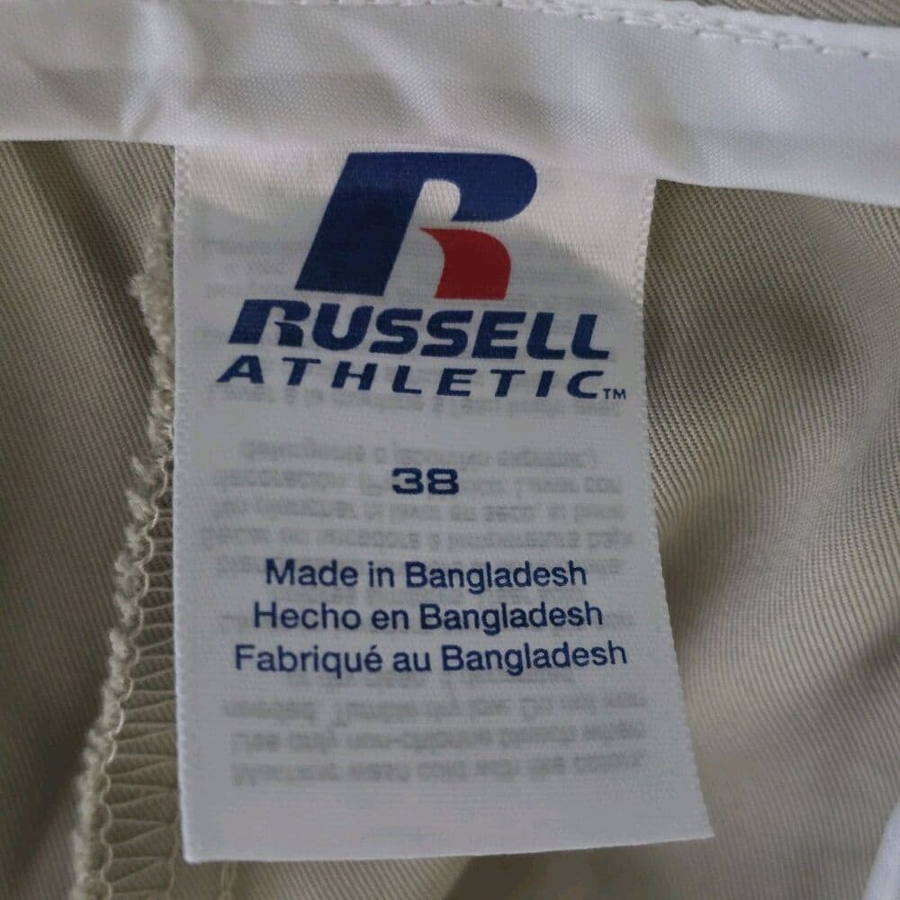 Russell Athletic Men's Khaki 36x48 Pleated Golf Pants - Thumbnail 4
